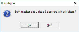 Bevestiging dossier afsluiten