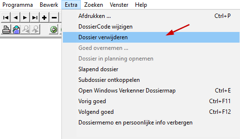 ExtraDossierVerwijderen