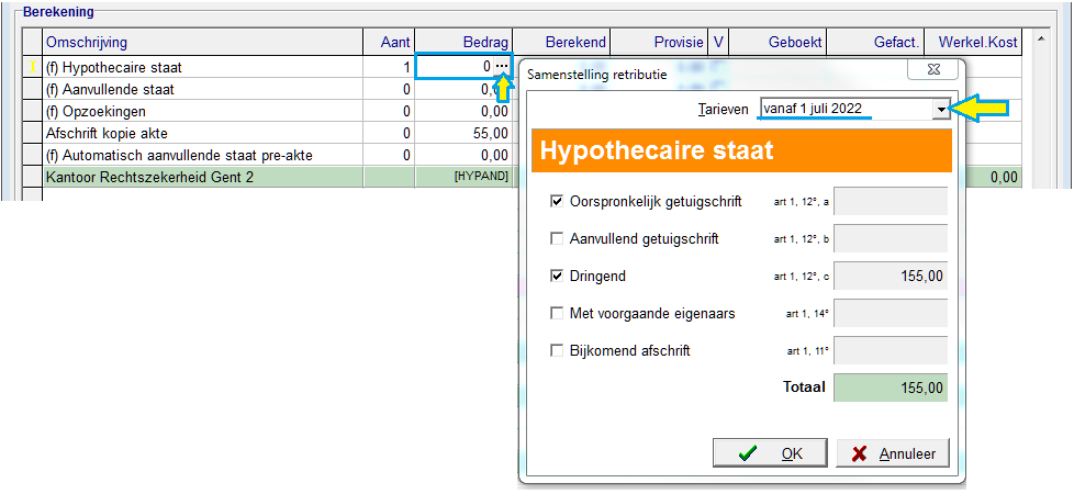 Hyp Staat tarief 22