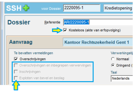 slechts 1 type toegelaten