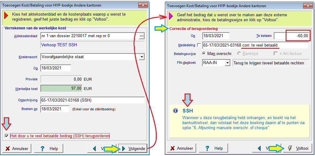 SSH aanvraag AutoRecup boeken