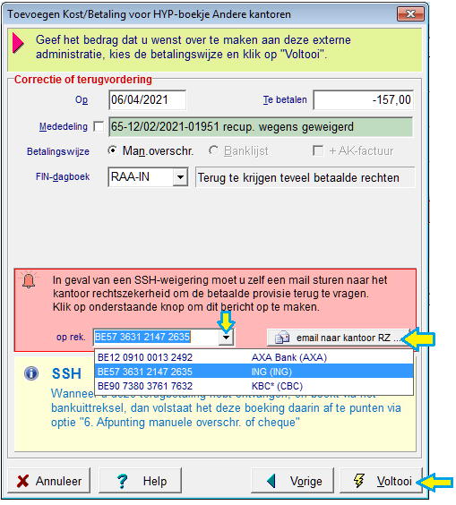 terugv met email