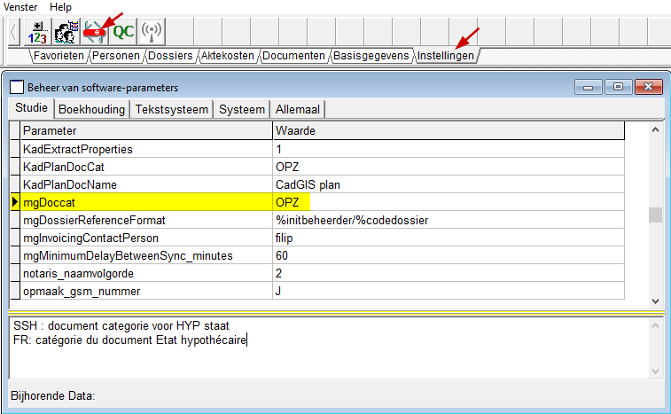 doccat hypst parameter