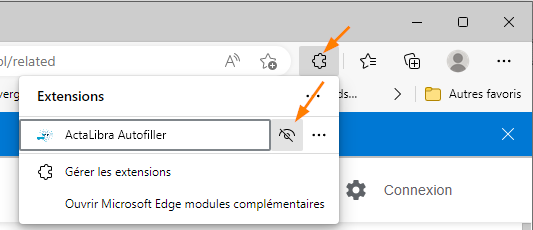 extension visible dans Edge