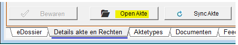 knop "Open akte"