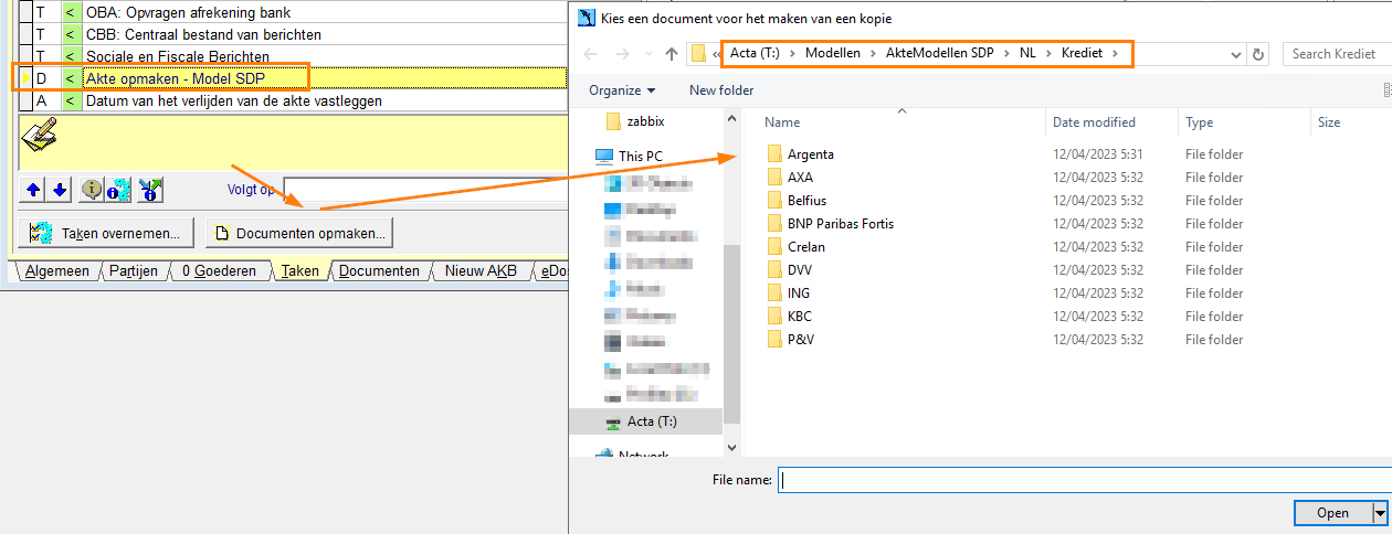 taak akte opmaken
