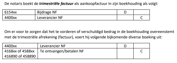 trimestriële factuur NFN bh verwerking